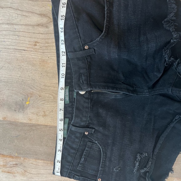 Wild Fable Black Denim Women's Shorts distressed low rise y2k - Picture 5 of 7